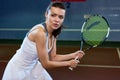 Fierce Tennis Player Royalty Free Stock Photo