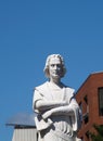 Waist Up View Of Marble Statue Of Christopher Columbus Boston MA