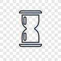Wait concept vector linear icon isolated on transparent background, Wait concept transparency logo in outline style