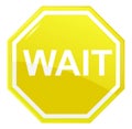 Wait stop sign, Royalty Free Stock Photo