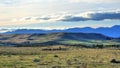 Waitaki Valley field and mountains