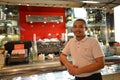 Waiter in cafe