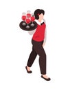 Waiter Carrying Drinks Composition Royalty Free Stock Photo