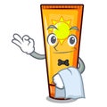 Waiter cartoon sun cream in bag makeup