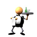 Waiter clipart Royalty Free Stock Photo