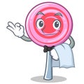 Waiter cute lollipop character cartoon
