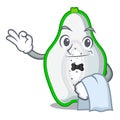 Waiter green papaya isolated in the mascot