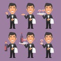 Waiter Holds Wine and Towel