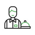 Waiter Icon Image.