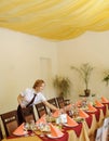 the waiter in the restaurant Royalty Free Stock Photo