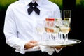 Waiter serving drinks - wedding series