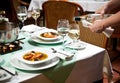 Waiter Serving Food at Restaurant