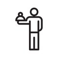 Waiter thin line vector icon