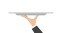 Waiter tray with hand Royalty Free Stock Photo