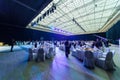 Waiters serve guests guests of Ceremony of rewarding