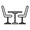 Waiting area cafe icon outline vector. Wait room