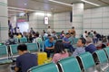 Waiting area of guangzhou railway station Royalty Free Stock Photo