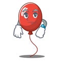 Waiting balloon character cartoon style Royalty Free Stock Photo