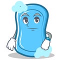 Waiting blue soap character cartoon