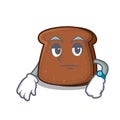 Waiting brown bread mascot cartoon