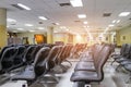 Waiting chairs at the airport. Royalty Free Stock Photo