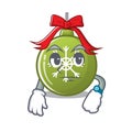 Waiting christmas ball green cartoon decorate tree