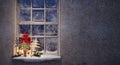 Waiting Christmas night Royalty Free Stock Photo