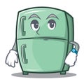 Waiting cute refrigerator character cartoon