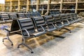 Waiting departure area in the airport gate at night Royalty Free Stock Photo