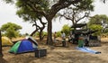 Waiting for dinner in safari camp Royalty Free Stock Photo