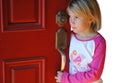 Waiting by the door. Royalty Free Stock Photo