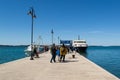 Waiting for the ferry to Brijuni, Croatia Royalty Free Stock Photo