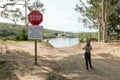 Waiting for ferry to cross the Breede River at Malagas Royalty Free Stock Photo