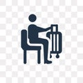 Waiting For Flight vector icon isolated on transparent background, Waiting For Flight transparency concept can be used web and m