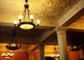 Waiting hall in the airport. Ceiling Royalty Free Stock Photo