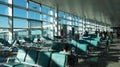 The waiting hall in YANTAI airport (YANTAI,Shandong) Royalty Free Stock Photo