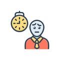 Color illustration icon for Waiting, expectation and hope