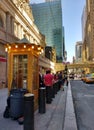 Waiting in Line for a Taxi on 42nd Street Near Grand Central Terminal, New York City, NYC, NY, USA