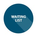 waiting list badge on white