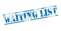 Waiting list blue stamp