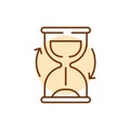 Waiting loading color line icon. Sandy times. Website banner.