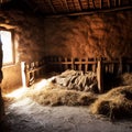 Waiting for the Messiah - Empty Manger ina Barn