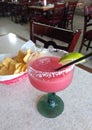 Waiting for Mexican food with a margarita Royalty Free Stock Photo