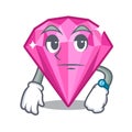 Waiting pink diamond in a cartoon box Royalty Free Stock Photo