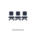 waiting place icon on white background. Simple element illustration from airport terminal concept