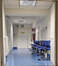 a waiting room of an Italian hospital with chairs to wait your turn to be treated Royalty Free Stock Photo