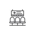 Waiting room outline icon Royalty Free Stock Photo