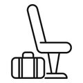 Waiting seat icon outline vector. Wait area