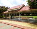 Waiting Shade with Benches for Halt Royalty Free Stock Photo