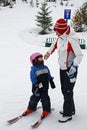 Waiting for a Ski Lesson Royalty Free Stock Photo